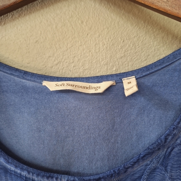 Soft Surroundings Womens Knee-length 100% Silk Embroidered Dress Size M - Picture 2 of 9